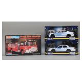 Lot of 3 - 2 Daron NYPD Cars/Firetruck Model Kit