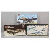 Lot of 3 - 2 Airfix Model Planes & 1 Heller Plane