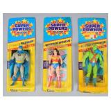 3 Kenner Super Powers Action Figs Mint on