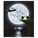 Michael Godard Acrylic Canvas Air, Land & Sea