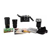 Pentax Camera Lens And Flash Vivitar