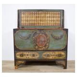 Painted Blanket Chest with Drawer