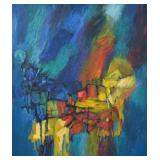 MCM Oil on Canvas Abstract Composition