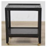 Signed Karl Springer Two-Tier Side Table