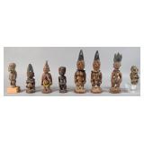 8 African Tribal Style Carved Figures