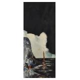 Homer Costello Night Coastal Landscape Oil