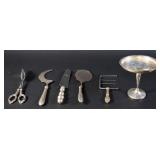 6 American & Continental Silver Serving