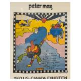 Signed Peter Max US-Canada Poster 1980