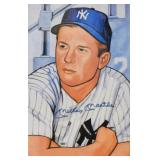 Mickey Mantle Signed Portrait Lithograph