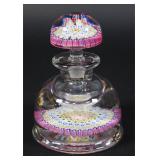 Millefiori Art Glass Paperweight Scent Bottle