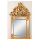 Large Rococo Style Giltwood Mirror