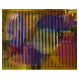 Yaacov Agam Kinetic Screenprint on Gold