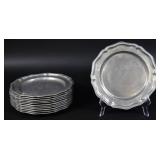 12 Wilton Armetale Queen Anne Style Plates