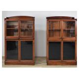 Pair of Hardwood Sectional Bookcases