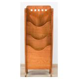 Arts and Crafts Oak Four-Tier Magazine Rack