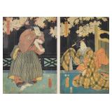 Pair of Signed Japanese Woodblock Prints