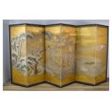 Japanese Kano School Folding Screen c. 18th C