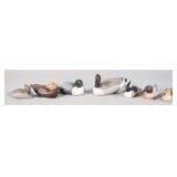 Group of 7 Rob Lasher Miniature Duck Decoys