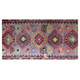 Geometric Flat-Woven Wool Kilim Rug 5x10