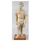 American Folk Art Sculpture of a Laborer