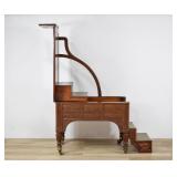 Mahogany Metamorphic Library Table and Steps