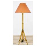 Adjustable Brass Tripod Floor Lamp