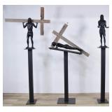 Trio of Jesus Christ Sculptures