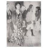 Raphael Soyer Lithograph Urban Street Scene