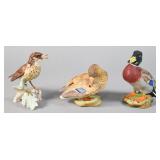 3 Goebel & Boehm Porc. Bird Figurines
