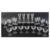 Set 21 Waterford Lismore Crystal Stemware