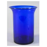MCM Cobalt Hand-Blown Vase w/ Flared Rim