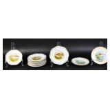 13 European Porcelain Fish Plates