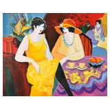 Itzchak Tarkay Oil on Canvas Tea Party II