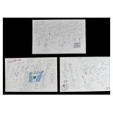 3 Jon Sarkin Mixed Media Drawings on Paper