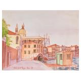 Denis-Paul Noyer, Venice Canal Scene, Original...