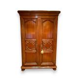 French Provincial Style Hardwood Two Door Armoire