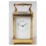 Tiffany and Co. French Brass Carriage Clock...