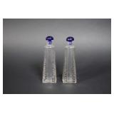 Pair of Signed Lalique Glass Perfume Bottles