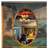 Large Venetian Carnival Scene Decorative Oil...