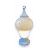 Global Views Lighted Bombe Glass Urn Table Lamp