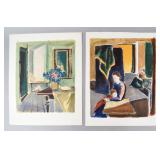 Joseph Floch Two Signed Color Lithographs