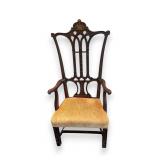 Chippendale Style Mahogany Rising Sun Tall Back...