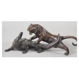 Japanese Meiji Style Bronze Sculpture of a...