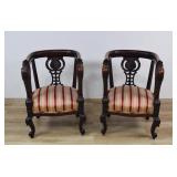 Pair of Chippendale Style Barrel-Back Tub...