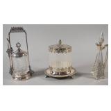 3 Victorian Tabletop Items Including Meriden...