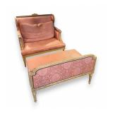 A Two-Piece Louis XVI Style Parcel Gilt and...
