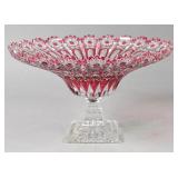 Large Ruby Cut-to-Clear Crystal Centerpiece...