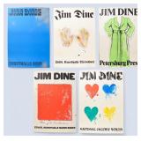 Group of 5 Signed Jim Dine Lithographic...