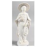 Chinese Blanc de Chine Porcelain Figure of Mulan