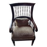 Neoclassical Style Hardwood Barrel Back...